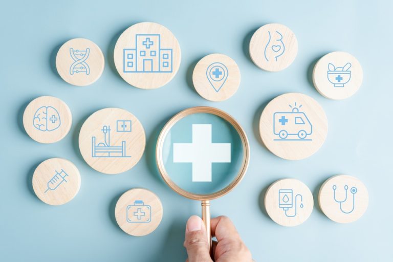 loupe sur picto santé