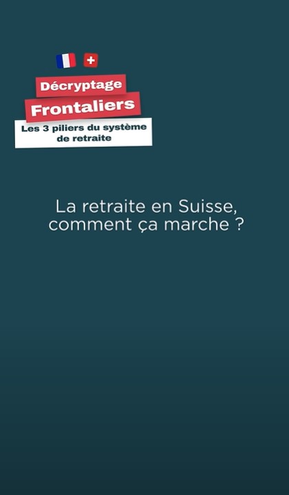 Texte sur fond bleu foncé qui pose la question : la retraite en Suisse, comment ça marche ?