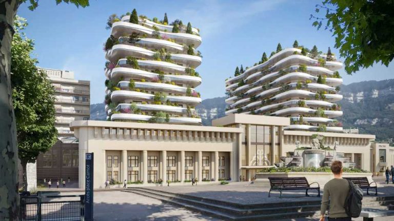 Plan de masse du programme immobilier Les Nouveaux thermes à Aix les bains