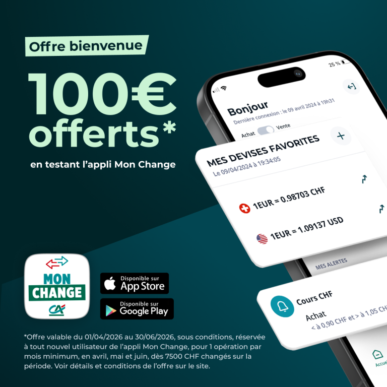 Offre de bienvenue 100 € Mon Change